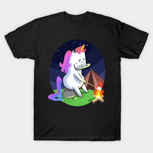 Camping Unicorn T-Shirt by TheBestHumorApparel